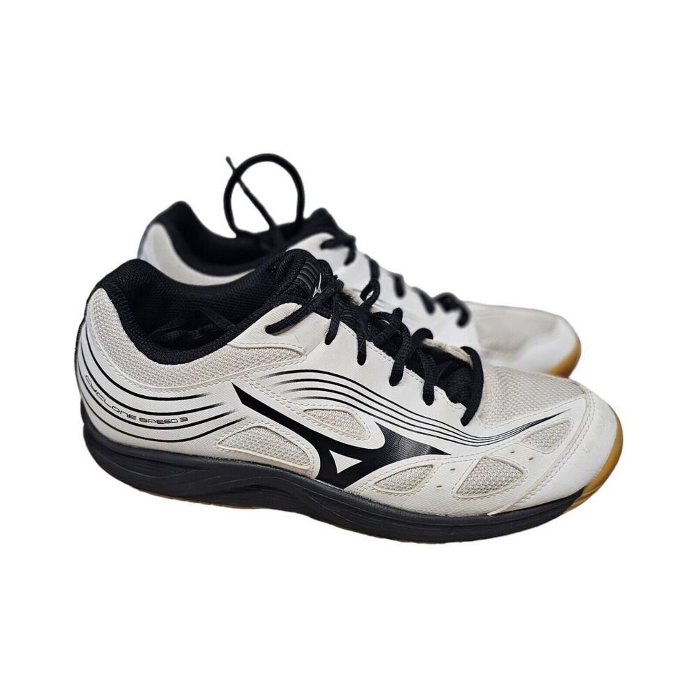 MIZUNO Shoes 9.5 White Black Cyclone‎ Speed 3 Volleyball Sneakers